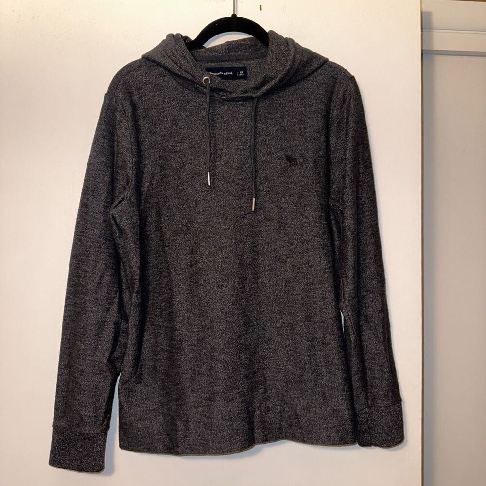 Abercrombie & Fitch Hoodie Charcoal Gray Sweatshirt Size XS Gently Worn